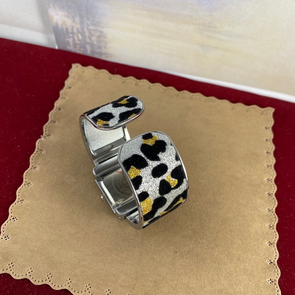 Stranda Leopard Spots Cuff Bracelet Watch - Picture 6 of 8